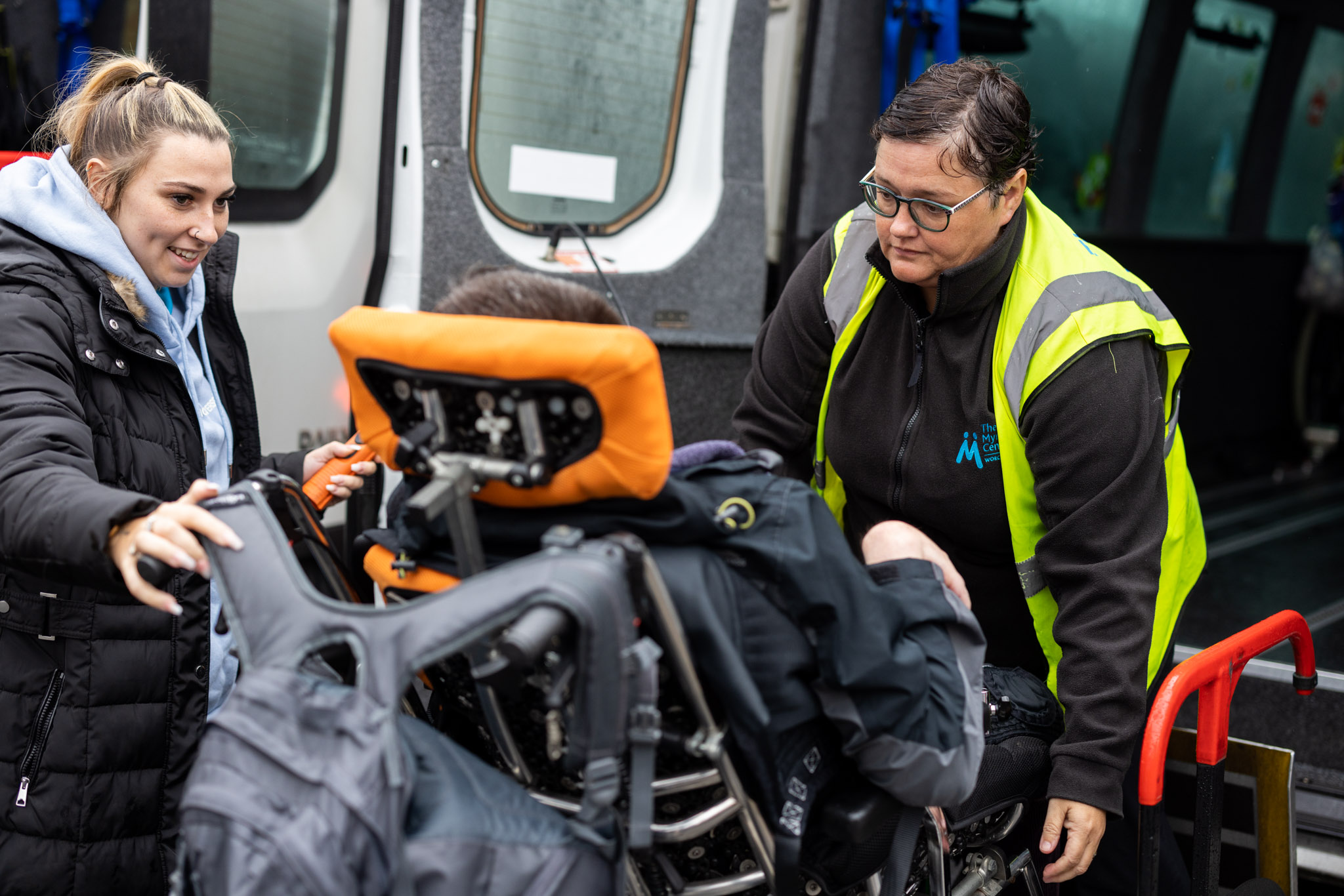 carer helping client